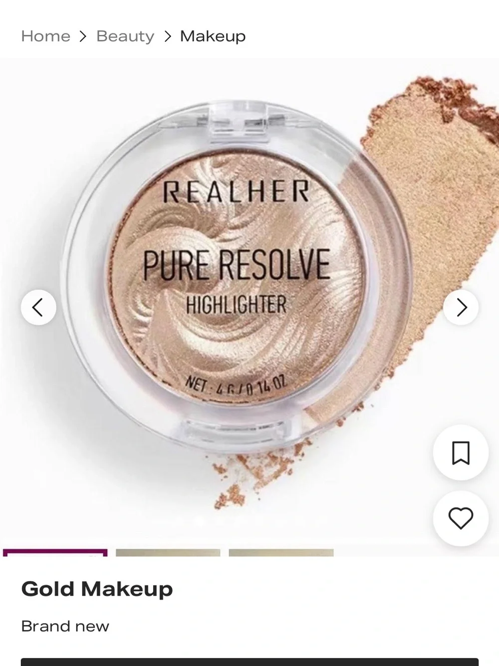 RealHer highlighter cosmetic